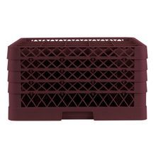 GLASS RACK 25-COMP W/4 EXT BURGUNDY 9.5