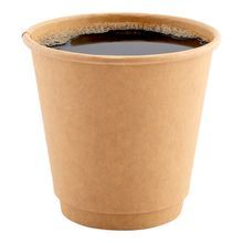 HOT CUP 8oz PAPER DOUBLE WALL KRAFT 500/cs