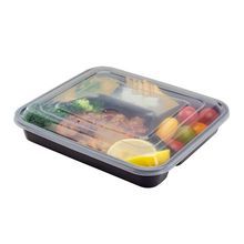 CONTAINER W/ LID 4-COMPT 34oz 8-3/4