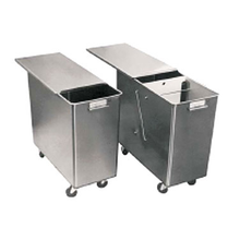 Baxter INGBIN-3COMPT Ingredient Bin, 3-compartment, mobile, stainless steel with sliding cover, capacity approximately 120-lb of flour total, 3
