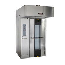 Baxter OV500G1-EE Rotating Rack Oven, gas, curved front, holds (1) single rack, programmable digital controls, auto rack lift, Advance Tabco Controls with