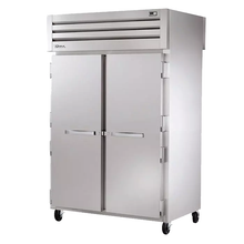 TRUE STA2RPT-2S-2S-HC SPEC SERIES Pass-thru Refrigerator, two-section, stainless steel front & sides, (2) stainless steel doors front & rear with