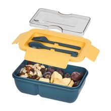 BENTO MWAVE BOX W/ FORK/ SPOON 7-3/4x4-3/4