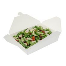 TAKEOUT BIO-PAK #2 8-1/2x6-1/4 RECT 49oz PAPER WHITE 200/cs
