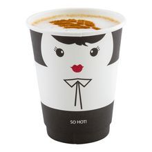 HOT CUP 12oz PAPER DOUBLE WALL MADAME 25/cs