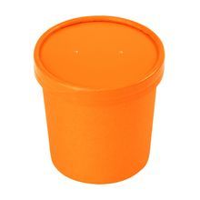 LID F/ SOUP CONTAINER 12oz PAPER TANGERINE ORANGE 200/cs