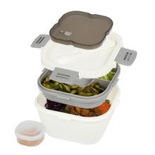 LUNCH BOX W/ UTENSILS MW 58oz 7-1/4