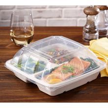 LID DOME F/32 48oz SQ TAKEOUT 9