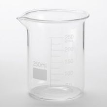 CHEMISTRY BEAKER 8-1/2 OZ PRINTED CAPACITIES GLASS
