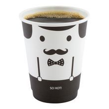 HOT CUP 12oz PAPER DOUBLE WALL MONSIEUR 25/cs