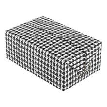 TAKEOUT LUNCH BOX w/ FAST TOP 47oz PAPER BLK HOUNDSTH 100/cs