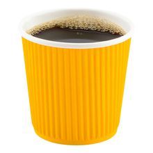 HOT CUP 4oz PAPER RIPPLE WALL YELLOW 500/cs