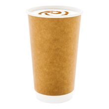 HOT CUP 20oz PAPER DOUBLE WALL KRAFT 250/cs