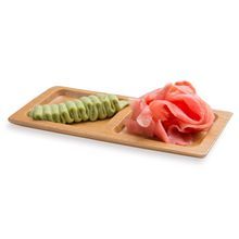DUO PLATE & MINI FORK BAMBOO 4-3/4x2-1/2