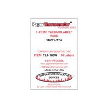 PAPER THERMOMETER THERMOLABEL 1-TEMP 160 DEF F (16/PACK)