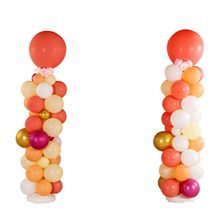 BALLOON ARCH KIT LATEX CORAL PINK YELLOW 98pc 1/cs