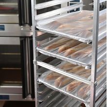 BAG BUN TRAY COVER W/ TIES HDPE 21x35x6