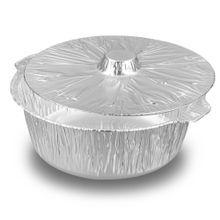 TAKEOUT FOIL POT w/ LID 6qt ROUND 13-1/2