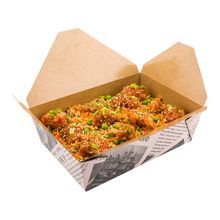TAKEOUT BIO-PAK #3 8-1/2x6-1/4 REC 71oz PAPER NEWSPRINT 50/cs
