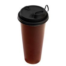 STRAW/ SIP CUP LID F/ 12 16 & 24oz 2-PLUG PLS BLACK 25/cs