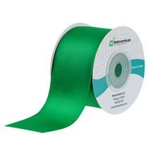 RIBBON SINGLE FACE 10yd POLYESTER SATIN EMERALD 10/cs