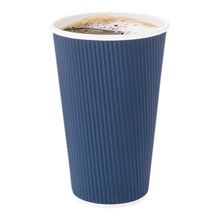 HOT CUP 20oz PAPER RIPPLE WALL MDNGHT BLUE 250/cs