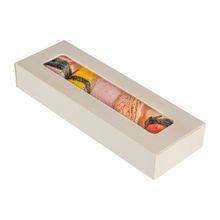 CONTAINER W/ WINDOW FLAP LID 9oz 8x2-3/4