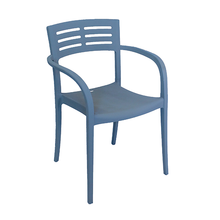 Grosfillex US633680 Vogue Stacking Armchair, indoor/outdoor use, contoured, slotted resin back, resin seat and frame, UV resistant, recyclable
