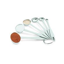 6 PC OVAL MEASURING SPOON SET 1/8,1/4,1/2,1,2 TSP & 1 TBSP