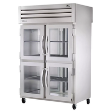 TRUE STA2R-4HG-HC SPEC SERIES Refrigerator, Reach-in, two-section, stainless steel front & sides, (4) glass half doors with locks, cam-lift hinges
