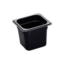 Cambro 66HP110 Sixth Size Black High Heat Plastic Food Pan, 6