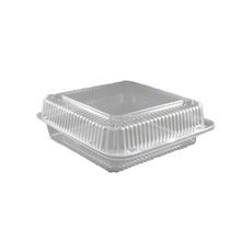 CONTAINER HINGED PLASTIC CLEAR 9.1x8.6x3