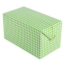 TAKEOUT LUNCH BOX w/ FAST TOP 80oz PAPER GRN HOUNDSTH 100/cs