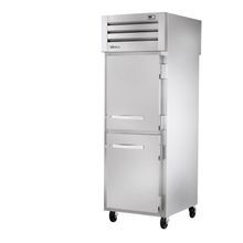 TRUE STR1RPT-2HS-1G-HC SPEC SERIES Pass-thru Refrigerator, one-section, stainless steel front & sides, (2) stainless steel half doors front & (1)