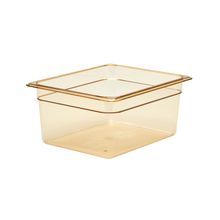 Cambro 26HP150 Half Size Amber High Heat Plastic Food Pan, 6