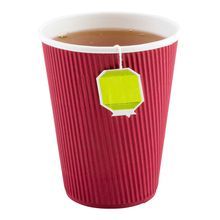 HOT CUP 12oz PAPER RIPPLE WALL CRIMSON 500/cs