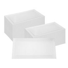 DISPOSABLE PLATE W/ LACE TRIM 17x9-1/4