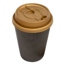 STRAW SIP LID F/ CUP 8 12 16 & 20oz PLASTIC GOLD 25/cs