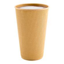 HOT CUP 16oz PAPER RIPPLE WALL KRAFT 25/cs
