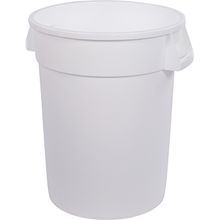 TRASH CAN 32gal GATOR PLASTIC WHITE 5ea/cs