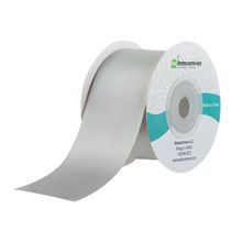 RIBBON SINGLE FACE 10yd POLYESTER SATIN GRAY 1/cs
