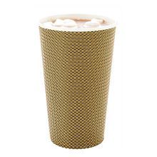 HOT CUP 16oz PAPER SPIRAL WALL MOCHA PIN CHECK 500/cs