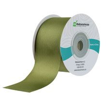 RIBBON SINGLE FACE 10yd POLYESTER SATIN MOSS 1/cs