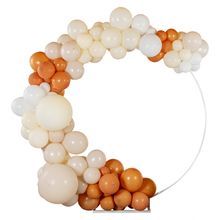 BALLOON ARCH KIT LATEX BROWN BEIGE WHITE 149pc 1/cs