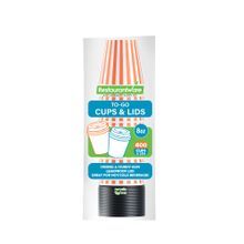 HOT CUP W/ LID 8oz 3-1/4