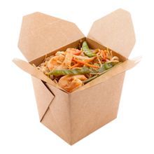 TAKEOUT NOODLE BOX 16oz SQUARE PAPER 3-1/2