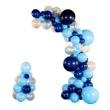 BALLOON ARCH KIT 106pc LATEX NAVY & SKY BLUE 1/cs