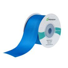 RIBBON SINGLE FACE 10yd POLYESTER SATIN BLUE 1/cs
