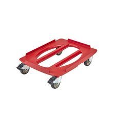 Mobile rack transport with gobox camdolly abs plastic 300 lb cap. red for dependable commercial use, Cambro CDC400358