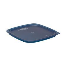 Secure food storage cover with lid freshpro pe f/ 12 18 22qt camsquare transl blue 6ea/cs for dependable commercial use, Cambro SFC12FPPP267